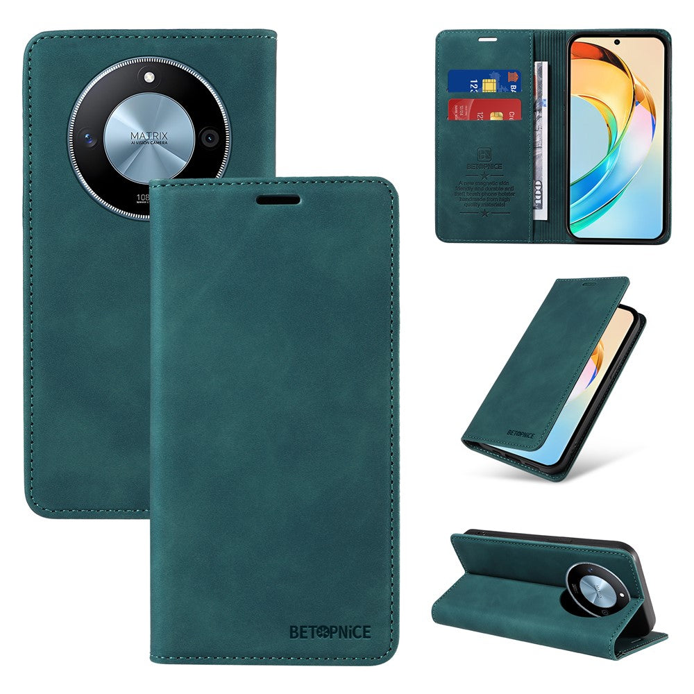 BETOPNICE 003 For Honor X60 5G Wallet Case Leather Phone Cover with Stand