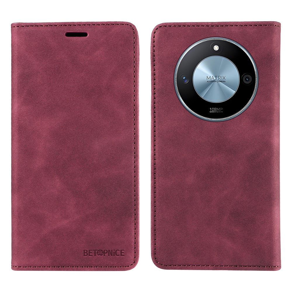 BETOPNICE 003 For Honor X60 5G Wallet Case Leather Phone Cover with Stand
