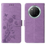 Leather Phone Case for Honor Magic7 Lite 5G / X9c 5G / X60 Pro 5G Butterfly Floral Imprint Wallet Stand Cover