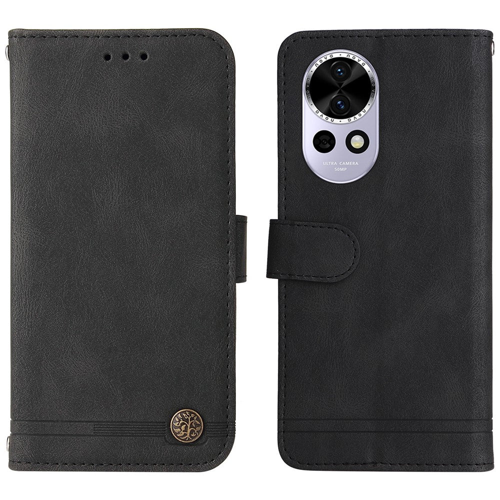 For Huawei nova 13 5G / nova 12 5G Leather Wallet Cases Skin Touch Phone Cover Stand with Strap