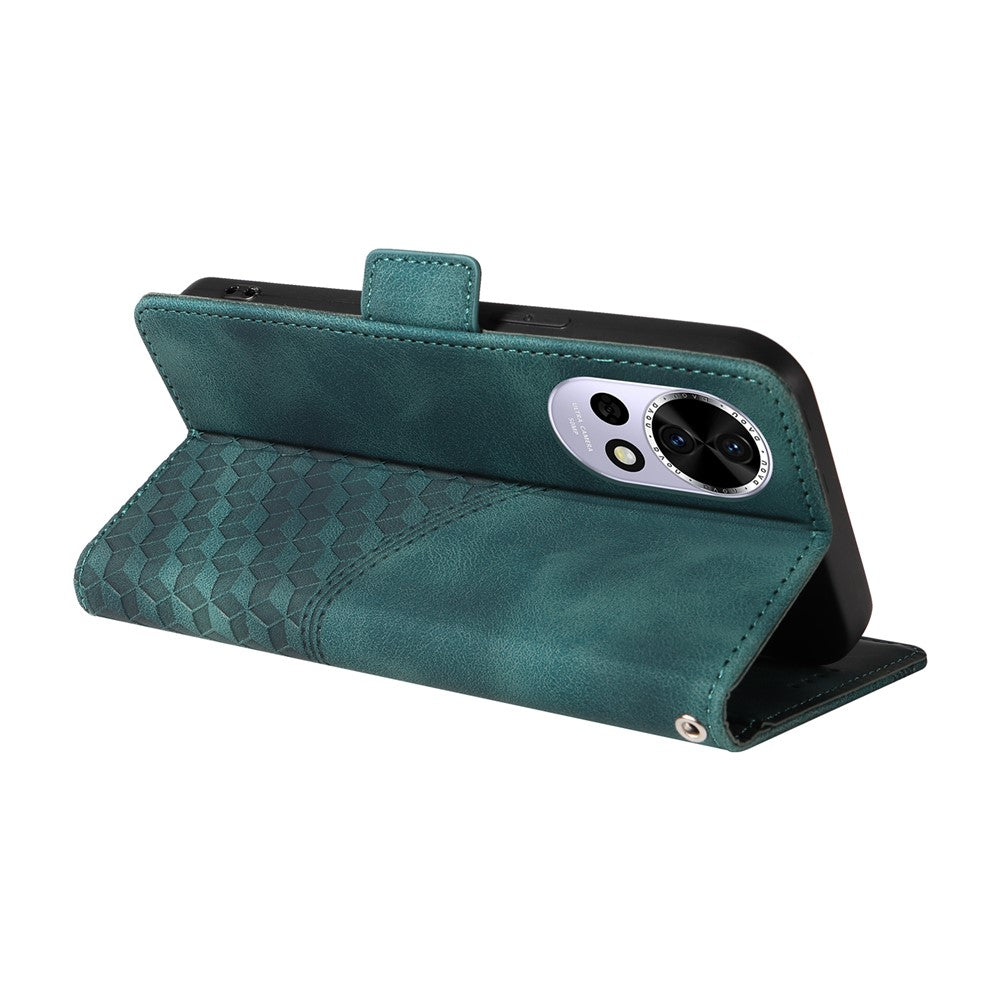 Huawei Nova 13 5G / Nova 12 5G skal PU-läder mobilskal Rhombus Starry Printed