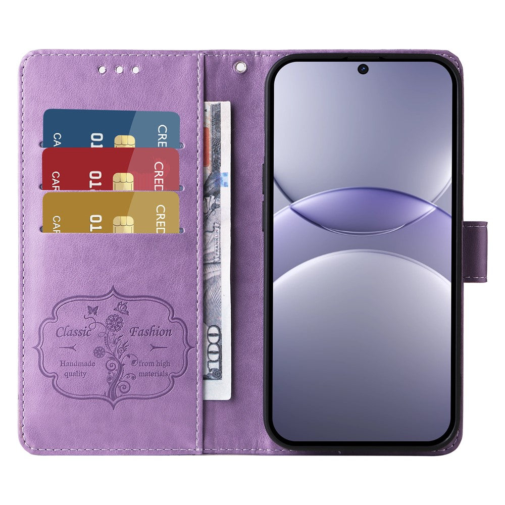 Huawei Nova 13 5G / Nova 12 5G Läderfodral Fjärils Blommigt Tryck Plånboksfodral