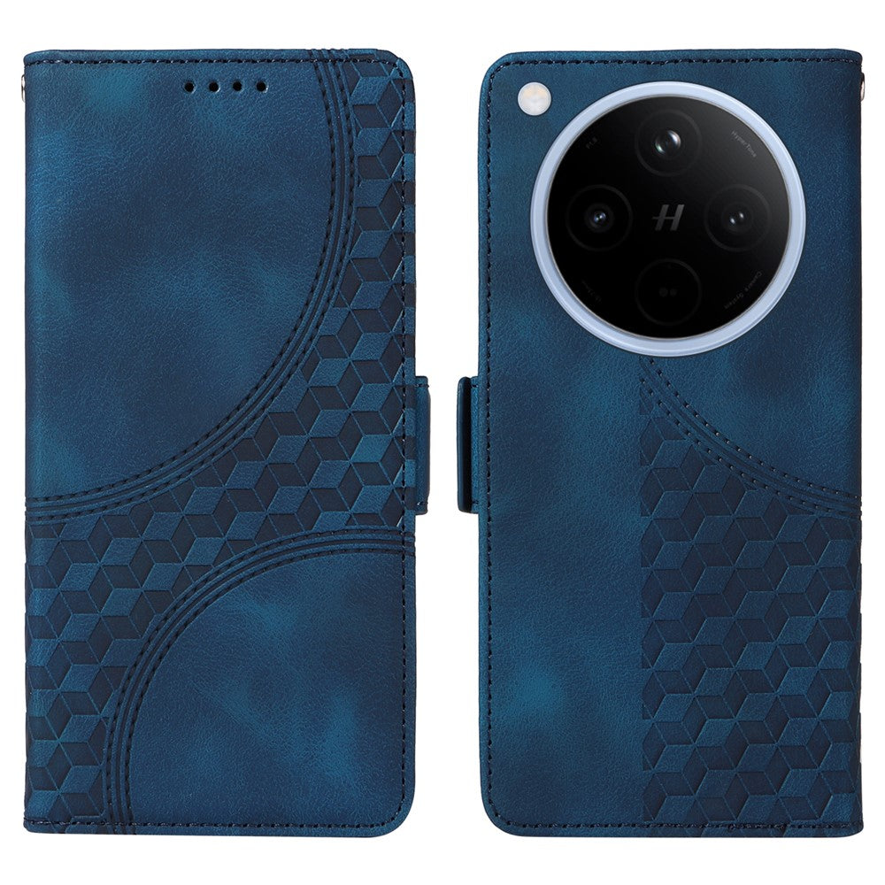 For Oppo Find X8 5G Case PU Leather Phone Cover Rhombus Starry Imprinted