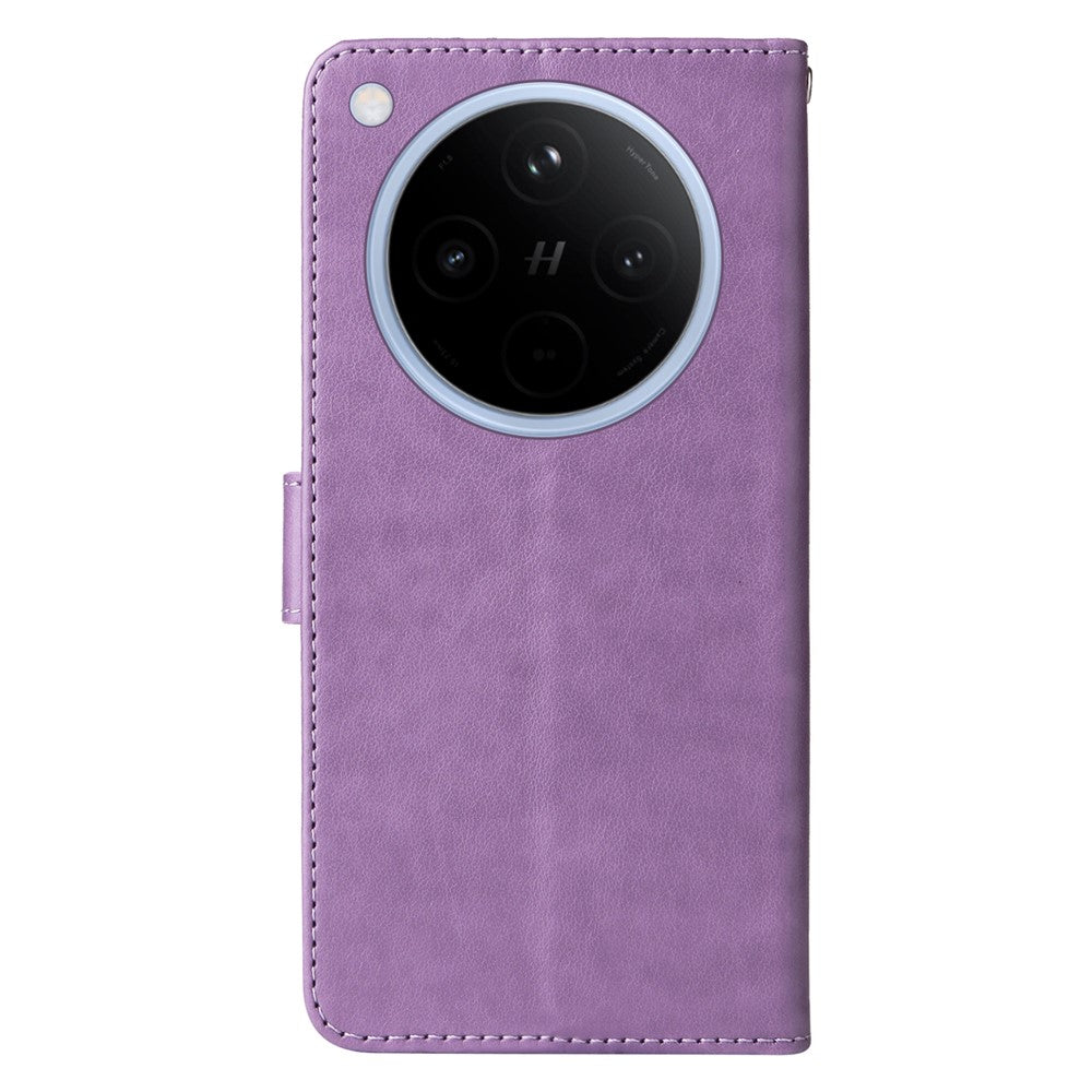 For Oppo Find X8 5G Leather Case Butterfly Floral Imprint Wallet Stand Cover
