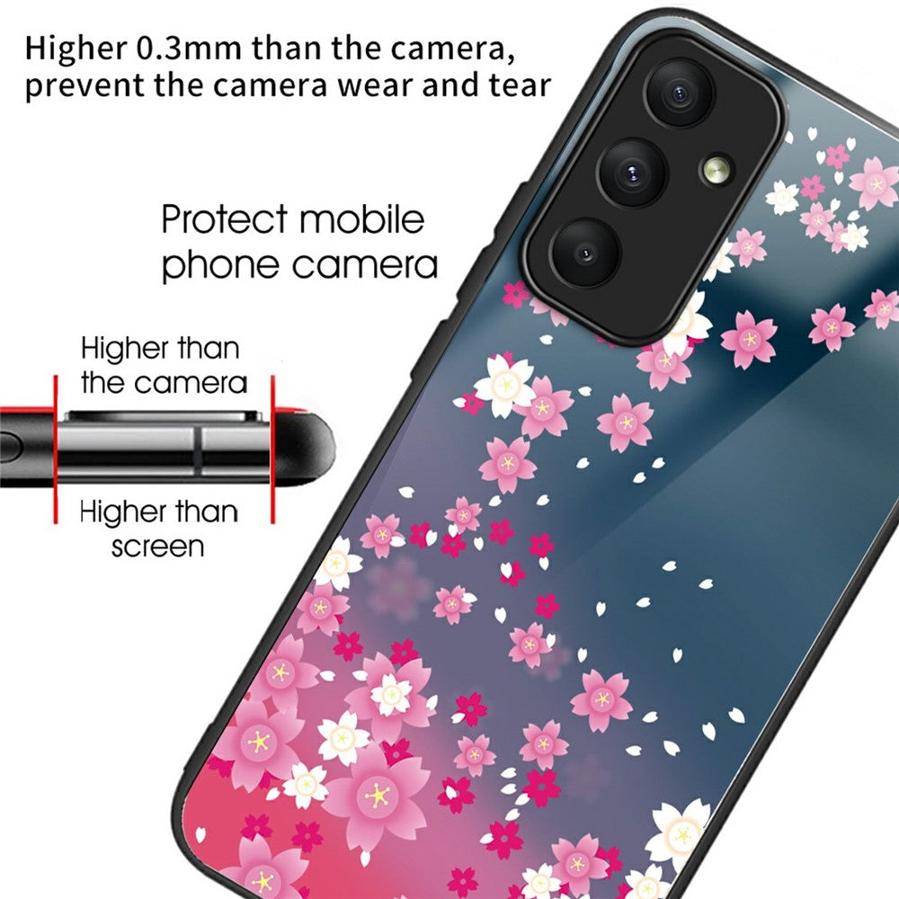 Til Samsung Galaxy A16 5G / 4G Etui Mønstertryk Hærdet Glas TPU Stødabsorberende Telefoncover