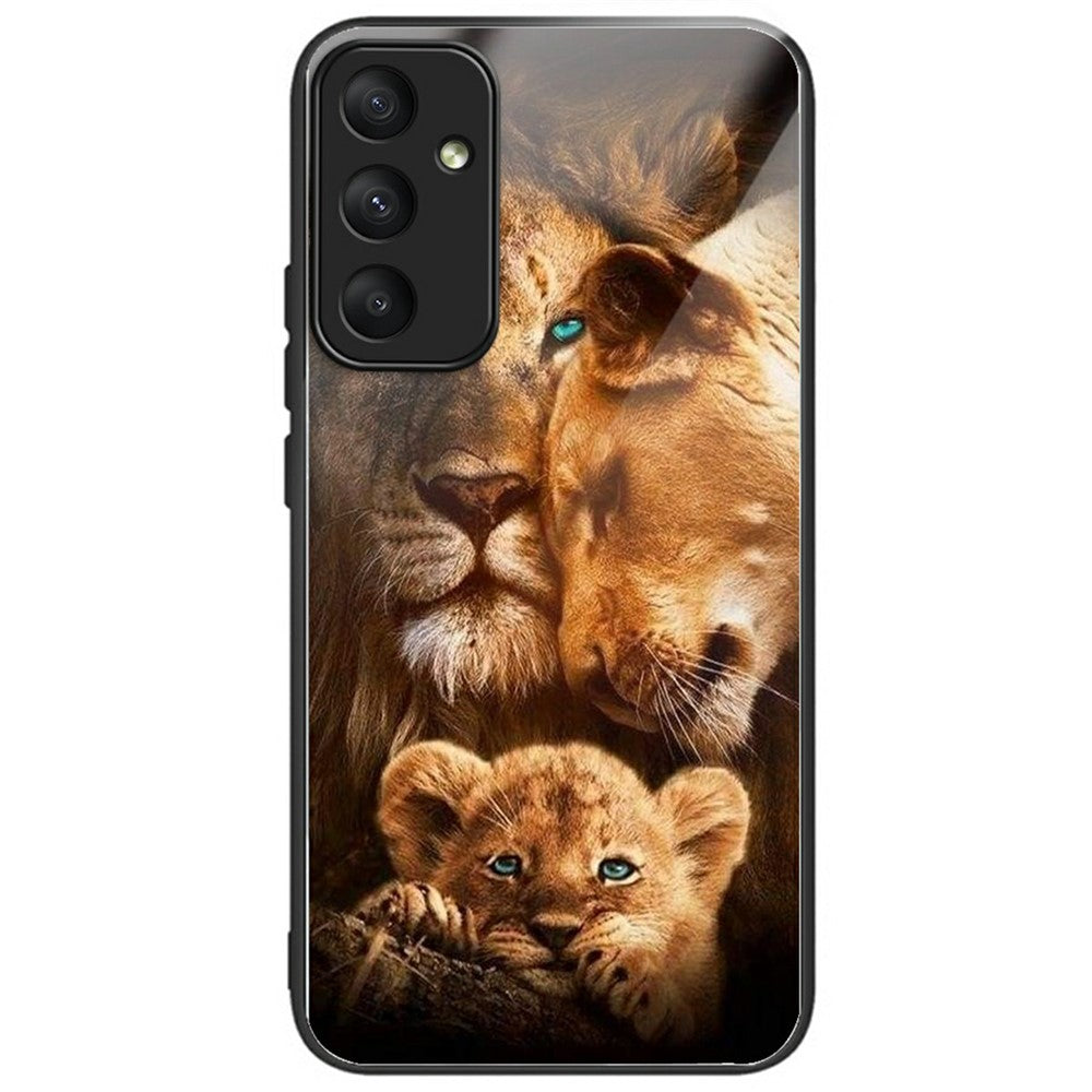 Til Samsung Galaxy A16 5G / 4G Etui Mønstertryk Hærdet Glas TPU Stødabsorberende Telefoncover