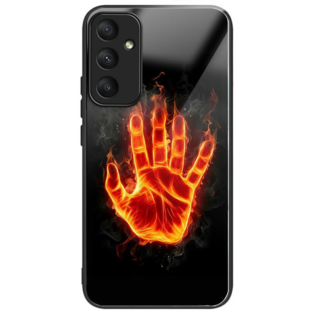 Til Samsung Galaxy A16 5G / 4G Etui Mønstertryk Hærdet Glas TPU Stødabsorberende Telefoncover