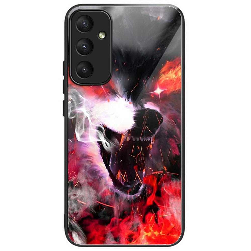 Til Samsung Galaxy A16 5G / 4G Etui Mønstertryk Hærdet Glas TPU Stødabsorberende Telefoncover