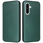 Samsung Galaxy A26 5G-skal i kolfiberstruktur, fallsäkert PU-läder, mobilskal