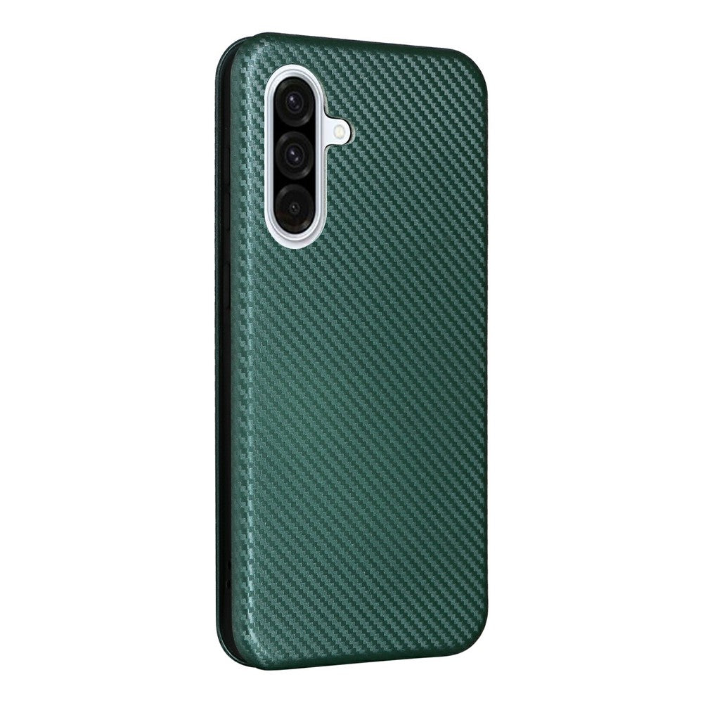 Samsung Galaxy A26 5G-skal i kolfiberstruktur, fallsäkert PU-läder, mobilskal