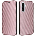 Samsung Galaxy A26 5G-skal i kolfiberstruktur, fallsäkert PU-läder, mobilskal