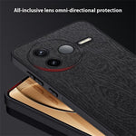 For Xiaomi Poco F7 Pro 5G / Redmi K80 5G Case Wood Texture PU Leather Coated PC TPU Phone Cover