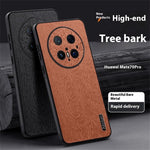 For Huawei Mate 70 Pro+ / Mate 70 Pro Case Wood Texture PU Leather Coated PC TPU Phone Cover