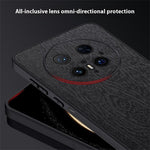 For Huawei Mate 70 Pro+ / Mate 70 Pro Case Wood Texture PU Leather Coated PC TPU Phone Cover