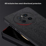 For Huawei Mate 70 Case Wood Texture PU Leather Coated PC TPU Phone Cover