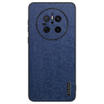 For Huawei Mate 70 Case Wood Texture PU Leather Coated PC TPU Phone Cover