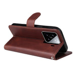 ENKAY For Xiaomi 15 PU Leather Wallet Case  HAT PRINCE Phone Stand Cover with Tempered Glass