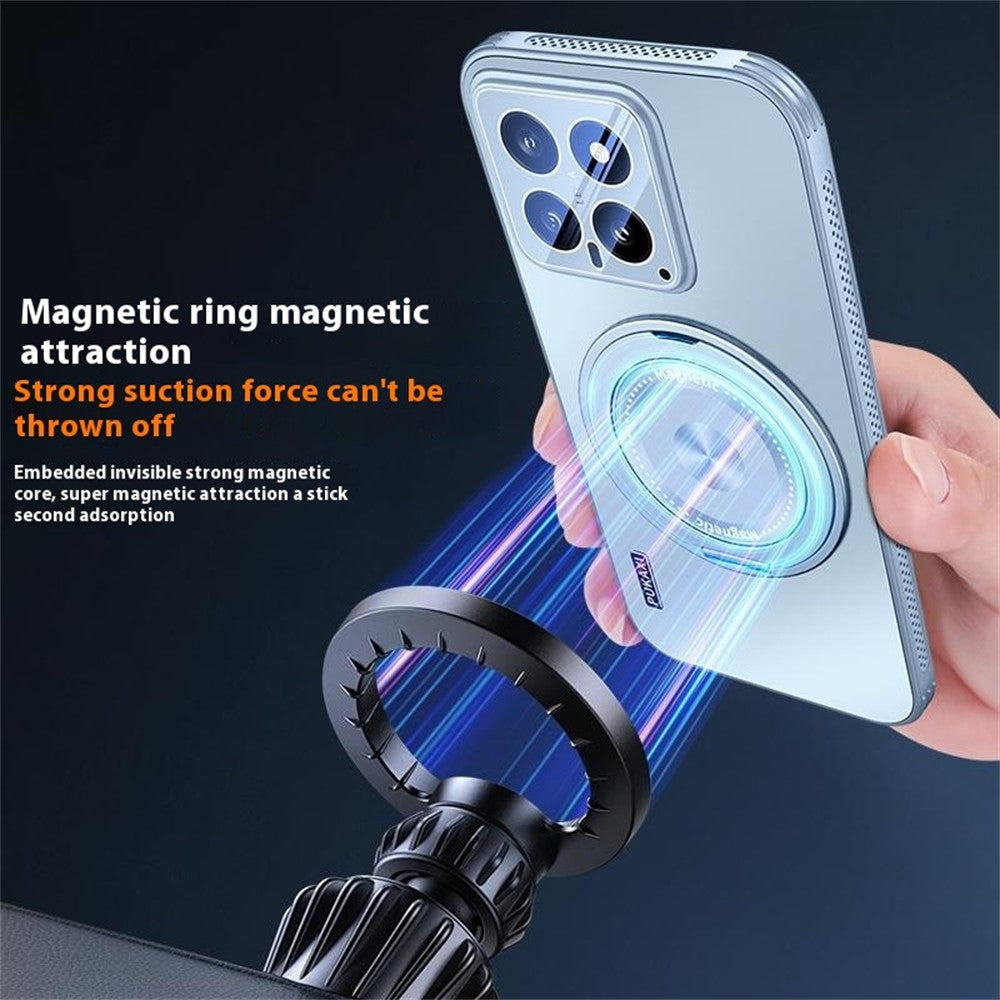 For Xiaomi 14 Magnetic Case Kickstand TPU PC Heat Dissipation Phone Cover