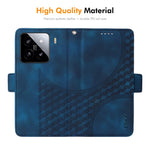 ENKAY For Xiaomi 15 Wallet Case  Imprint PU Leather Phone Stand Cover with Tempered Glass