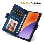 ENKAY For Xiaomi 15 Wallet Case  Imprint PU Leather Phone Stand Cover with Tempered Glass