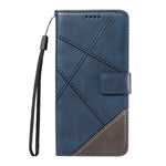For Honor Magic7 Pro 5G Leather Case Geometric Line Wallet Phone Cover with Wrist Strap