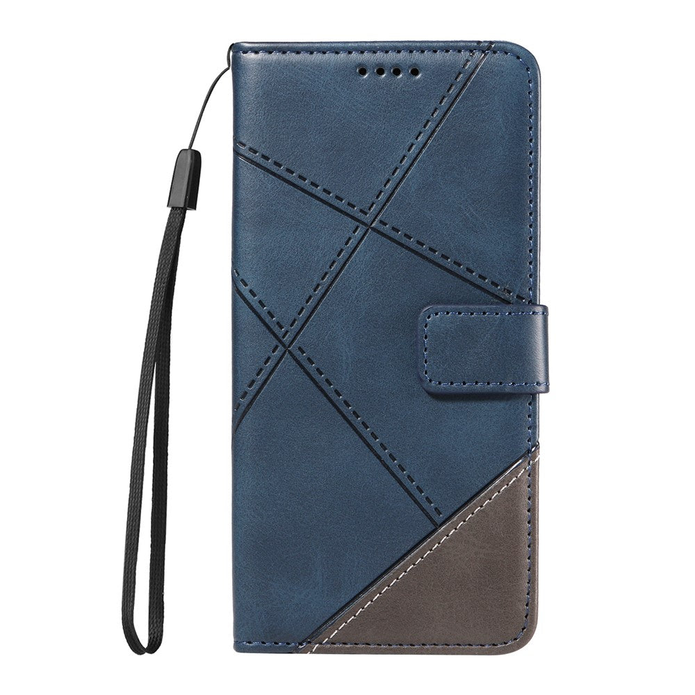 For Honor Magic7 Pro 5G Leather Case Geometric Line Wallet Phone Cover with Wrist Strap