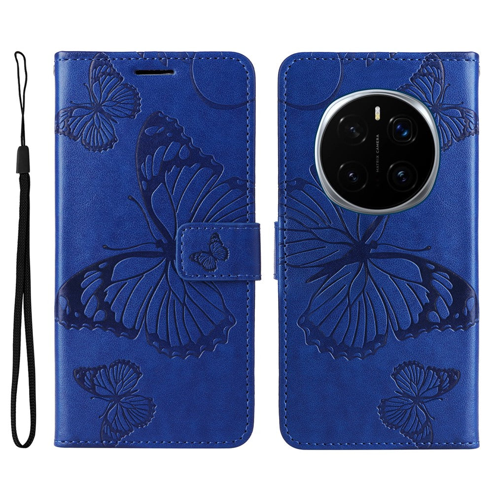 For Honor Magic7 Pro 5G Wallet Case Floral Butterfly Imprinted Leather Phone Cover Stand