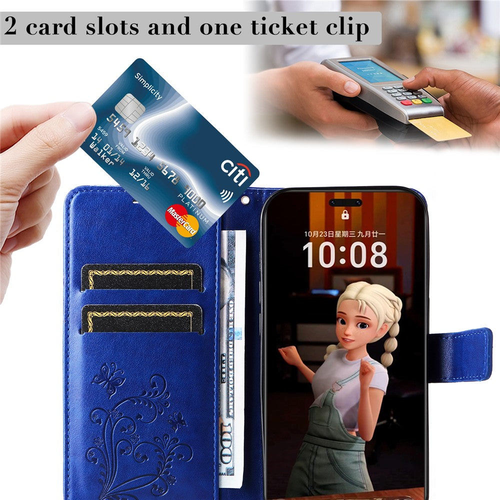 For Honor Magic7 Pro 5G Wallet Case Floral Butterfly Imprinted Leather Phone Cover Stand