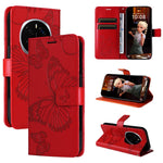 For Honor Magic7 Pro 5G Wallet Case Floral Butterfly Imprinted Leather Phone Cover Stand