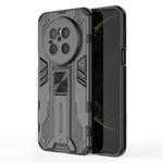 For Huawei Mate 70 Case PC + TPU Shockproof Phone Cover with Kickstand - Black