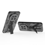 For Huawei Mate 70 Case PC + TPU Shockproof Phone Cover with Kickstand - Black