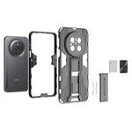 For Huawei Mate 70 Case PC + TPU Shockproof Phone Cover with Kickstand - Black