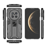 For Huawei Mate 70 Case PC + TPU Shockproof Phone Cover with Kickstand - Black