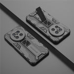 For Huawei Mate 70 Case PC + TPU Shockproof Phone Cover with Kickstand - Black
