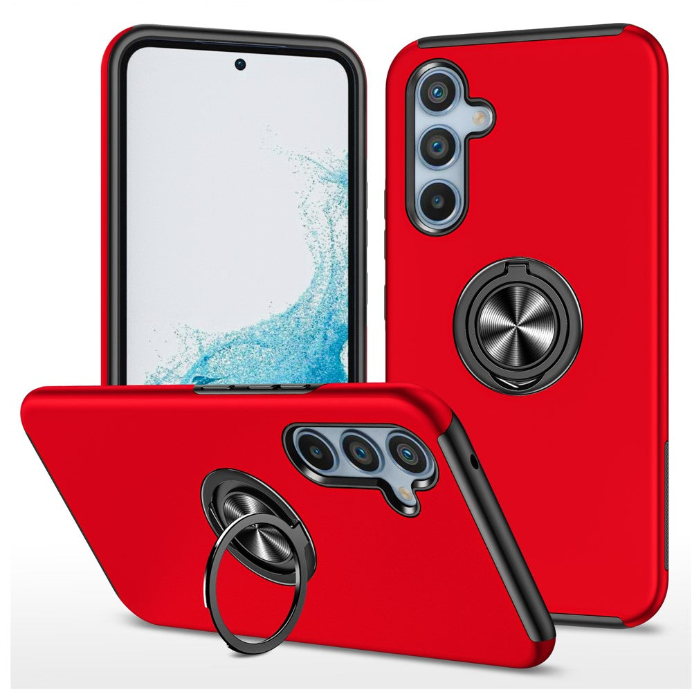 For Samsung Galaxy A26 5G Case PC + TPU Phone Cover with Rotatable Ring Holder