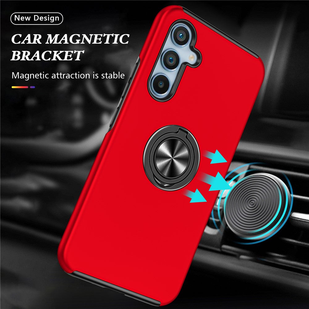 For Samsung Galaxy A26 5G Case PC + TPU Phone Cover with Rotatable Ring Holder