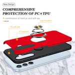 For Samsung Galaxy A26 5G Case PC + TPU Phone Cover with Rotatable Ring Holder