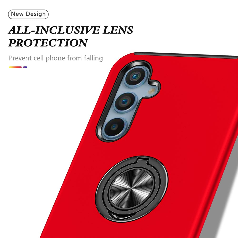 For Samsung Galaxy A26 5G Case PC + TPU Phone Cover with Rotatable Ring Holder