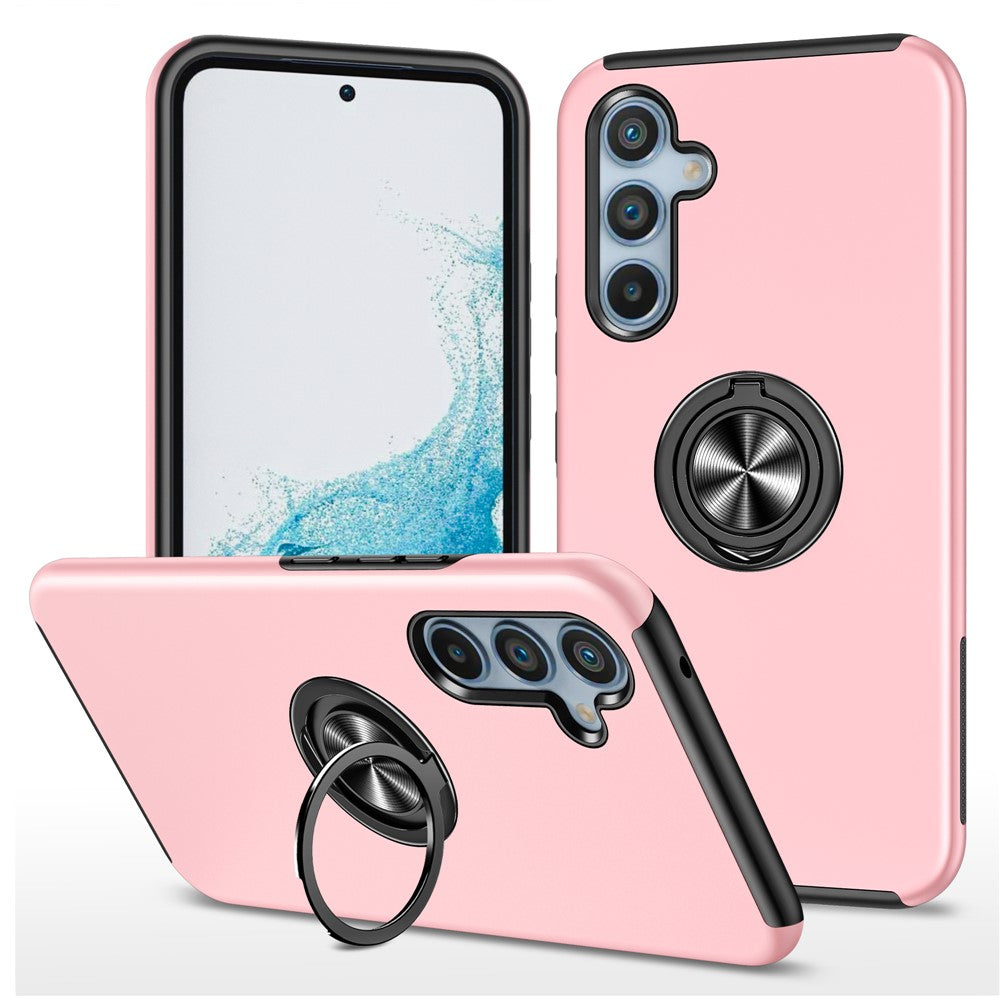 For Samsung Galaxy A26 5G Case PC + TPU Phone Cover with Rotatable Ring Holder