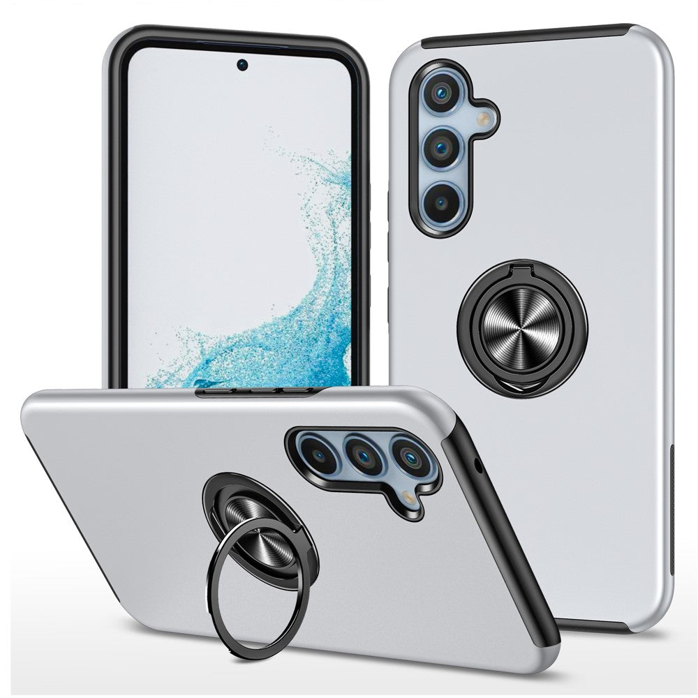 For Samsung Galaxy A26 5G Case PC + TPU Phone Cover with Rotatable Ring Holder