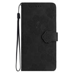 For Samsung Galaxy A26 5G Case Flower Design Leather Wallet Phone Cover with Wrist Strap