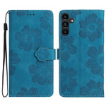 For Samsung Galaxy A26 5G Case Flower Design Leather Wallet Phone Cover with Wrist Strap