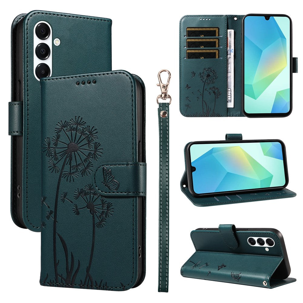 Samsung Galaxy A18 5G / A18 4G A17 5G / A17 4G / A26 5G / A16 5G / A16 4G Läderfodral Plånboksfodral Maskrostryck