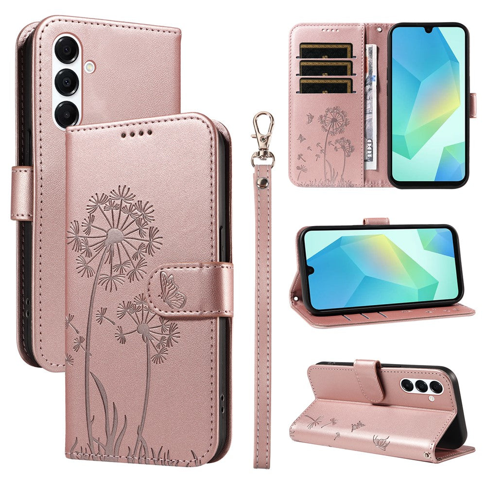 Samsung Galaxy A18 5G / A18 4G A17 5G / A17 4G / A26 5G / A16 5G / A16 4G Läderfodral Plånboksfodral Maskrostryck