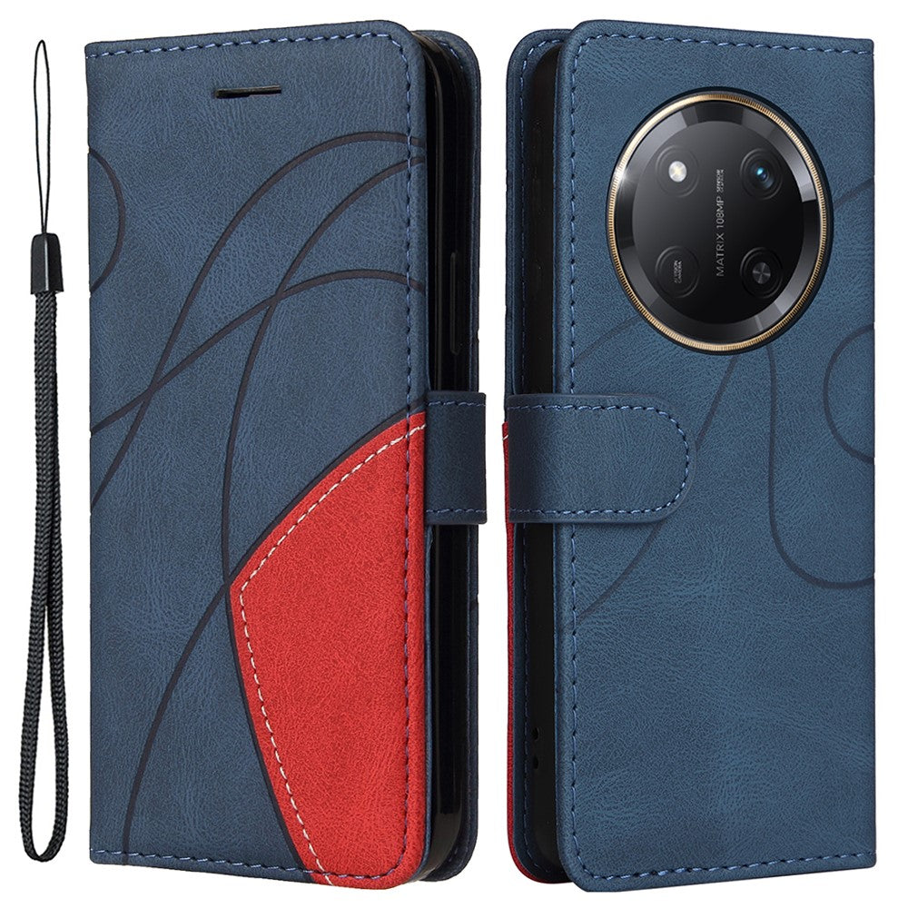 For Honor X60 Pro 5G / Magic7 Lite 5G / X9c 5G Leather Case Wallet Stand Color Splicing Phone Cover