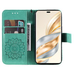 For Honor Magic7 Lite 5G / X9c 5G / X60 Pro 5G Phone Case Sunflower Imprinted Leather Wallet Stand Cover with Strap