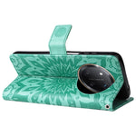 For Honor Magic7 Lite 5G / X9c 5G / X60 Pro 5G Phone Case Sunflower Imprinted Leather Wallet Stand Cover with Strap