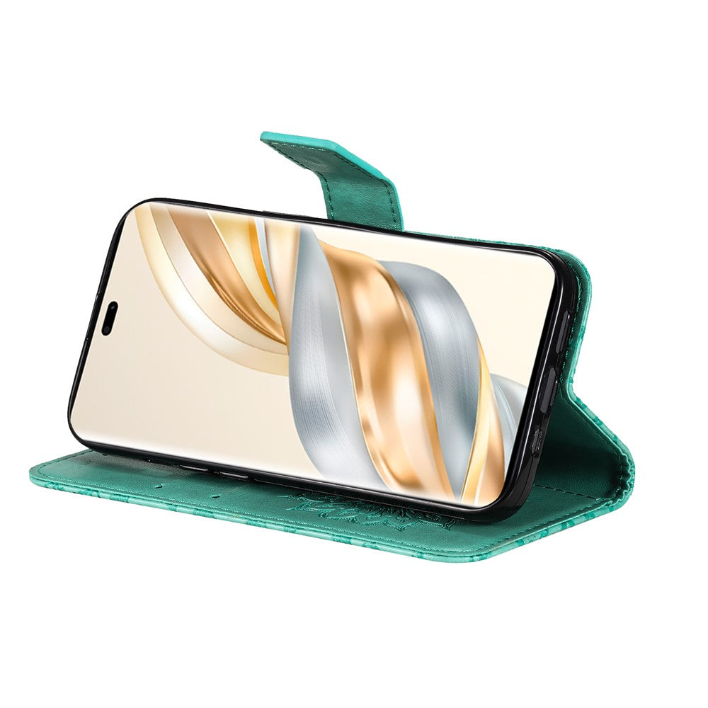 For Honor Magic7 Lite 5G / X9c 5G / X60 Pro 5G Phone Case Sunflower Imprinted Leather Wallet Stand Cover with Strap