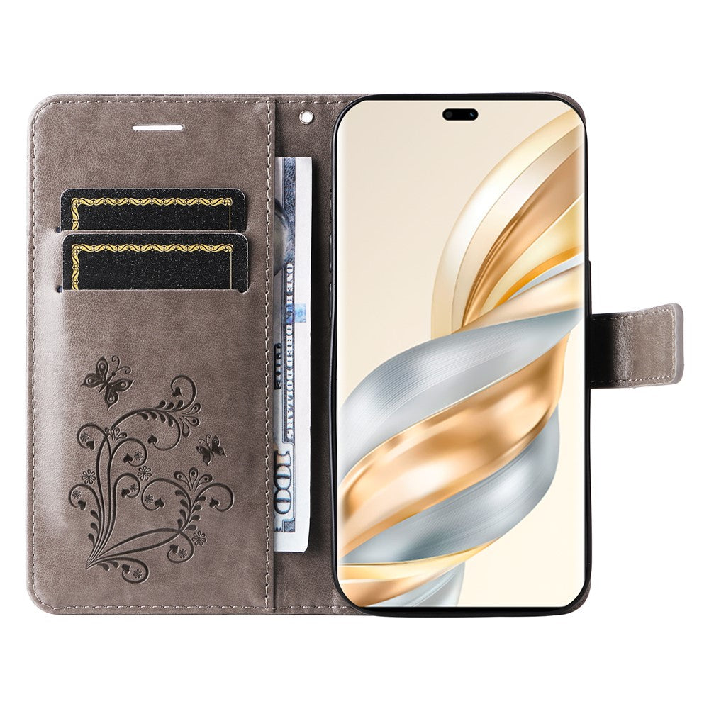 For Honor X60 Pro 5G / Magic7 Lite 5G / X9c 5G Wallet Case Floral Butterfly Imprinted Leather Phone Cover Stand