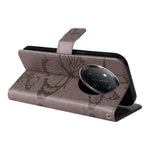 For Honor X60 Pro 5G / Magic7 Lite 5G / X9c 5G Wallet Case Floral Butterfly Imprinted Leather Phone Cover Stand